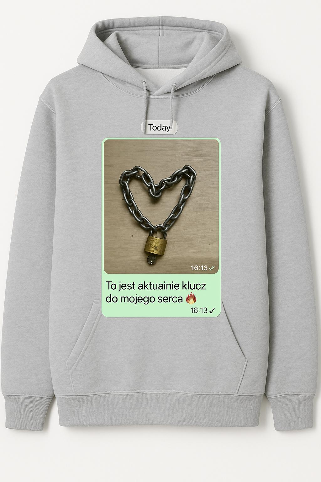 Grey Long Sleeve " I love You hooodie"